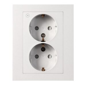 Futurehome smarthus stikk lavtbyggende 2x16A polarhvit